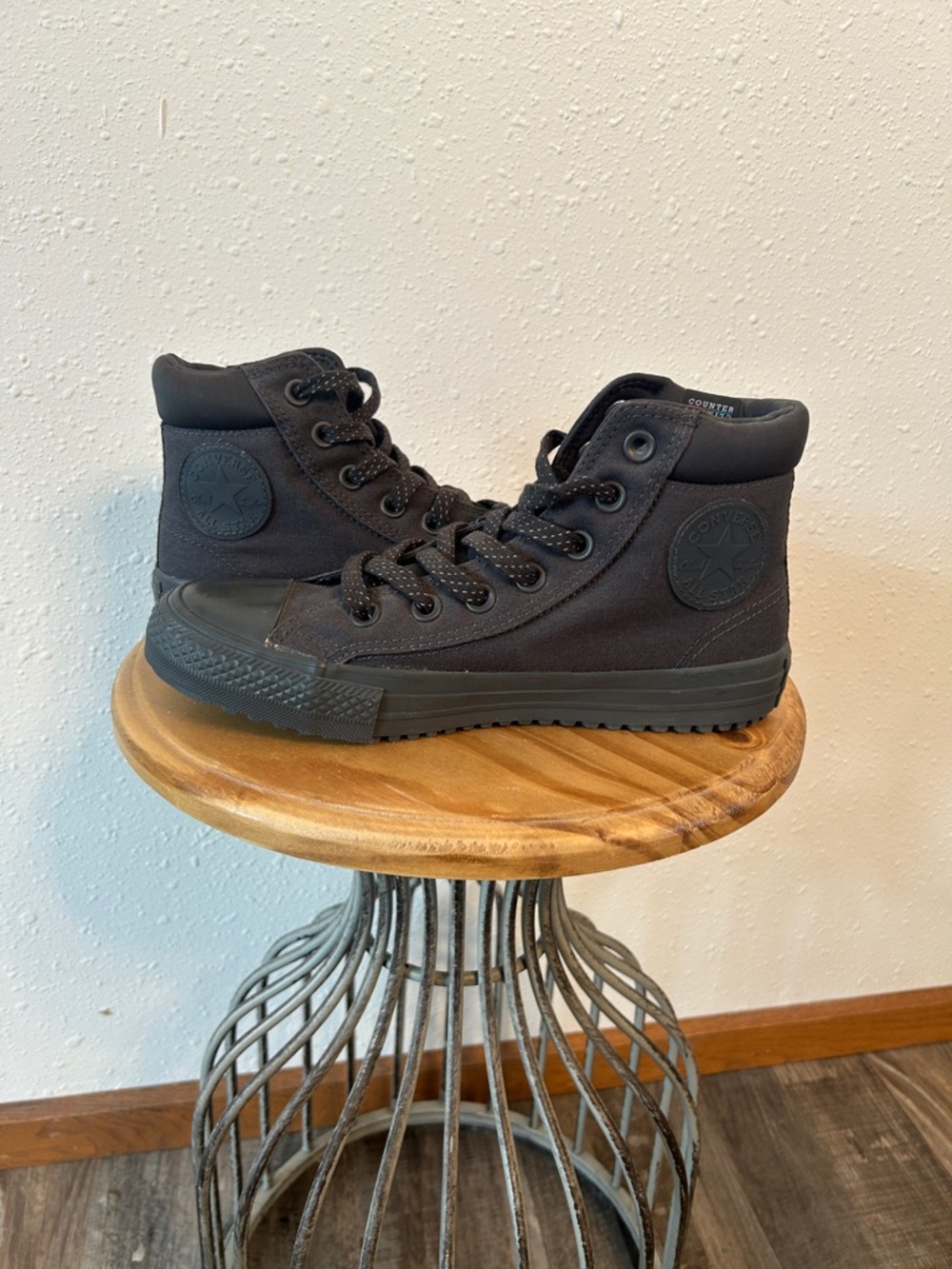 Converse All Star Dark Gray High-Top Canvas Lug Sneakers